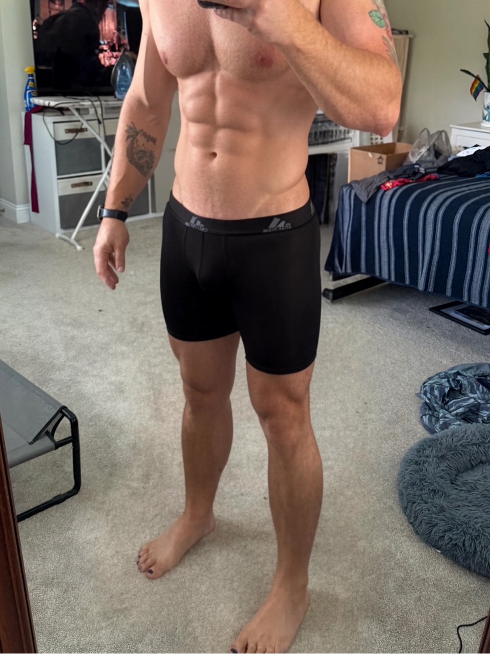 Men's Adidas Black Boxer Briefs - Comfortable Support